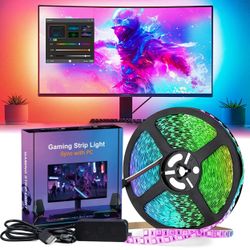 PC Sync RGBIC LED Strip til 32" Skærm – Ambilight, Gaming, USB