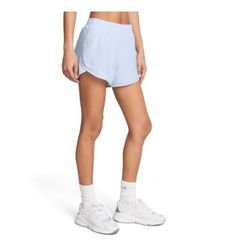 Under Armourtil kvinder. 1382438 Shorts Fly by 3 blå (XL), Sport, Løb, Multisport, Polyester