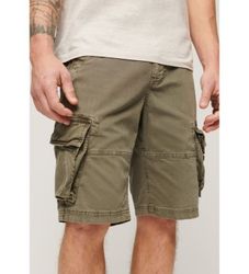 Superdrytil mænd. M7110433A Cargo shorts Core lysegrøn (28), Casual, Bomuld