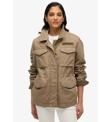 Superdrytil kvinder. W5011854A Militærjakke M65 grøn med udsmykning (XS), Casual, Bomuld