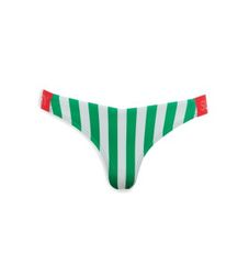 Superdrytil kvinder. W3010391A Grønstribede bikinitrusser i et fedt grønt design (XL), Badetøj, Genanvendt polister, Bæredygtig