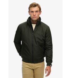 Superdrytil mænd. M5012258A City Harrington-jakke grøn (L), Casual, Polyester