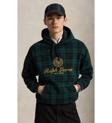 Polo Ralph Laurentil mænd. 710B28746001 Sweatshirt Flock sort, grøn (XL), Casual, Bomuld