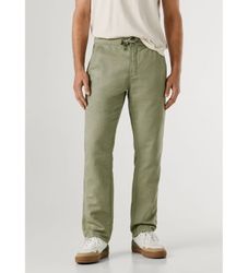 Pepe Jeanstil mænd. PM2100080 Pull On Comfort Chino hørbukser grøn (34), Casual, Bomuld