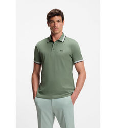 BOSStil mænd. 50469055 Grøn Paddy-polo (M), Casual, Bomuld, Korte ærmer