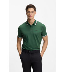 BOSStil mænd. 50469055 Polo Paddy mørkegrøn (M), Casual, Bomuld, Korte ærmer