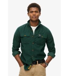 Superdrytil mænd. M4010722A Trailsman-fløjlsskjorte i løs pasform, grøn (XXL), Casual, Bomuld, Lange ærmer