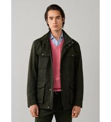 Hackett Londontil mænd. HM4000218 Grøn Velospeed-jakke (M), Casual, Polyester