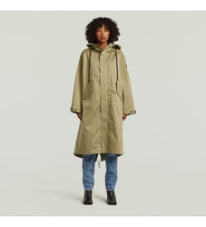 G-Startil kvinder. D28236-5126-6057 Grøn Rovic parka (M), Casual, Bomuld
