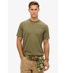 Superdrytil mænd. M1012116A Grafisk Utility Sport T-shirt i grøn (L), Casual, Bomuld, Korte ærmer