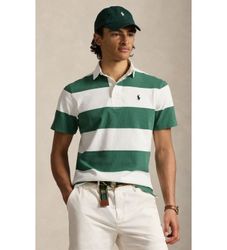 Polo Ralph Laurentil mænd. 710964538002 Rugbytrøje Classic Fit grøn (XS), Casual, Bomuld, Korte ærmer