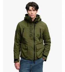 Superdrytil mænd. M5012324A Grøn Ultimate Windbreaker jakke med hætte (M), Casual, Nylon, Udendørs