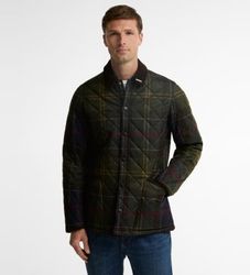 Barbourtil mænd. MQU1909 Grøn quiltet Liddesdale-jakke (S), Casual, Flerfarvet, Polyester