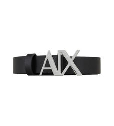 A|X Armani Exchangetil kvinder. 941125CC71900020 Sort læderbælte (65cm), Casual, Klassisk