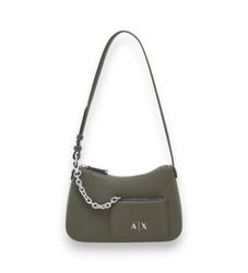 A|X Armani Exchangetil kvinder. XW001571AF15625U7043 Skuldertaske med grøn kæde (OSFA), Casual, Polyester