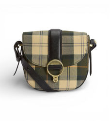 Barbourtil kvinder. LBA0504 Elm grøn tartan messenger taske (OSFA), Casual, Læder