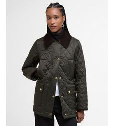 Barbourtil kvinder. LQU1849 Jakke Modern Beadnell Quilted grøn (S), Casual, Polyester