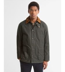 Barbourtil mænd. MWX2588 Jakke Icons Ashby Wax grøn (L), Casual, Bomuld