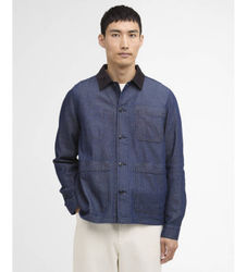 Barbour internationaltil mænd. MOS0472 Piligan marineblå overshirt (L), Casual, Bomuld