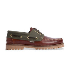 Barbourtil mænd. MFO0795 Læder Nautic Deck Boat brun, grøn (45), Fast, Blonder, Casual