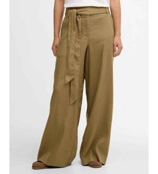 Barbourtil kvinder. LTR0415 Rowane hørbukser grøn (L), Casual, Linned