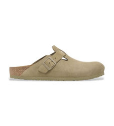 Birkenstocktil mænd. 1025788 Læder træsko Boston khaki grøn (43), Fast, Ingen, Casual