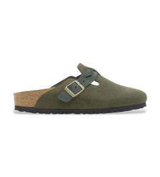 Birkenstocktil kvinder. 1030599 Boston flettet læder træsko grøn (38), Fast, Ingen, Casual