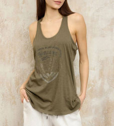 Blauertil kvinder. 25SBLDH03371 Grøn tank top (S), Casual, Bomuld, Uden ærmer/stropper