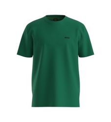 BOSStil mænd. 50506373 T-shirt med logodetalje (XL), Casual, Grøn, Bomuld, Korte ærmer
