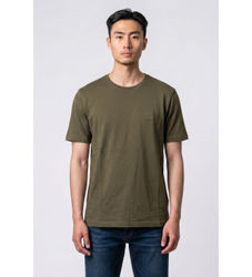 BOSStil mænd. 50508584 Tales grøn T-shirt (M), Casual, Bomuld, Korte ærmer