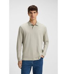 BOSStil mænd. 50527525 Interlock polo shirt beige (L), Casual, Bomuld, Klassisk, Lange ærmer
