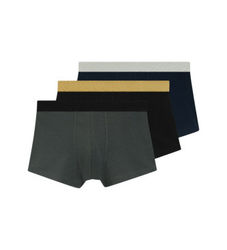 BOSStil mænd. 50546808 Sæt med 3 boxershorts i bomuld, sort, blå, grøn (M), Afslappet