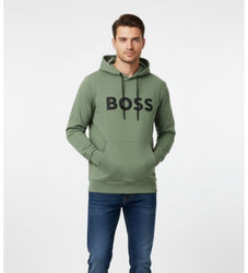 BOSStil mænd. 50551457 Sweatshirt Soody Zone grøn (XXL), Casual, Bomuld