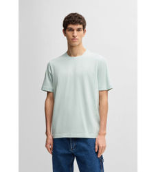 BOSStil mænd. 50473278 TChup T-shirt lyseblå (M), Casual, Bomuld, Korte ærmer