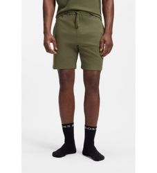 BOSStil mænd. 50535884 Grønne pyjamas-shorts (M), Afslappet, Bomuld