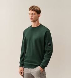 C.P. Companytil mænd. 21CMSS713A005086W Sweatshirt Crew Lens grøn (L), Casual, Bomuld