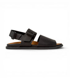 Campertil mænd. K101092-001 Lluc læder sandaler sort (40), Fast, Spænder, Casual