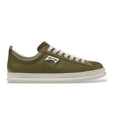 Campertil mænd. K101052-012 Sneaker aus Leder Runner Four grün (42), Læder, Fast, Blonder, Casual, Grøn