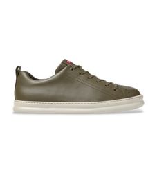Campertil mænd. K100226-161 Sneakers i læder Runner Four green (42), Fast, Blonder, Casual, Grøn