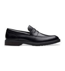 Clarkstil mænd. 26178429 Aldwin Step loafers i læder, sort (42), Fast, Blonder, Ingen, Casual