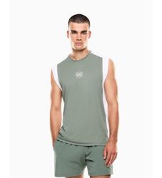 EA7til mænd. 7M001527_AF22175 Tennis Pro grøn T-shirt (S), Sport, Syntetisk, Uden ærmer/stropper