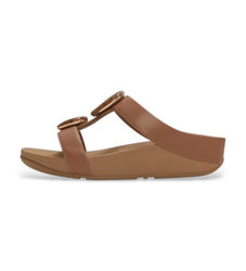 Fitfloptil kvinder. A2K-C15 Sandaler Fino Marbled-Stone H-Bar Slides brun (39), 1-3 cm, Ingen, Casual