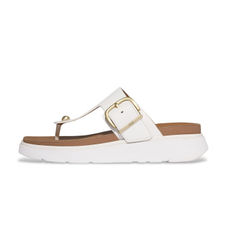 Fitfloptil kvinder. B1H-194 Sandaler i læder Gen FF Spænde hvid (38), Fast, Ingen, Casual
