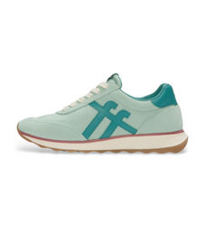 Fitfloptil kvinder. A5P-E09 Træningssko Retro-Q Fabric grøn (39), Stof, Fast, Blonder, Casual