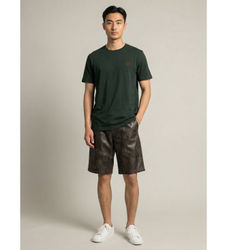 Fred Perrytil mænd. M3519 Grøn ringer t-shirt (S), Casual, Bomuld, Korte ærmer
