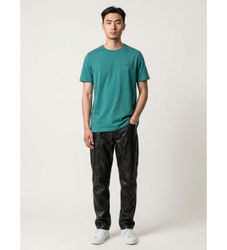Fred Perrytil mænd. M3519 Grøn ringer t-shirt (L), Casual, Bomuld, Korte ærmer