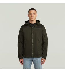 G-Startil mænd. D26502-5126-995 Batt hættejakke taupe grøn (M), Casual, Bomuld