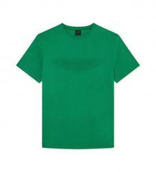 Hackett Londontil mænd. HM500757 AM Emboss T-shirt grøn (XS), Casual, Bomuld, Korte ærmer