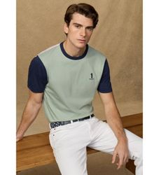 Hackett Londontil mænd. HM5000095 Heritage NBR T-shirt grøn (M), Casual, Bomuld, Korte ærmer