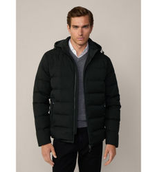 Hackett Londontil mænd. HM403217 Hybrid Puffer Coat mørkegrøn (M), Casual, Genanvendt polister, Bæredygtig